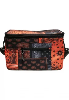 Bandana Patchwork Print Cooling Bag black/orange