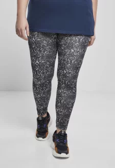 Ladies AOP Leggings black/white