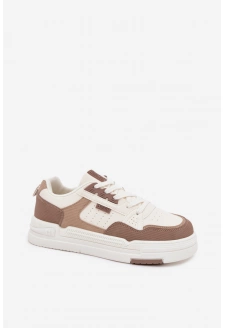 Sneakersy Na Platformie Big Star OO274A151 Ciemnobeżowe