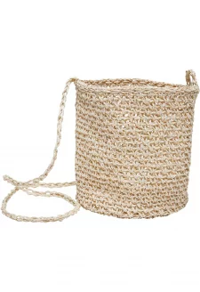 Mini Nature Bast Crossbody Bag nature