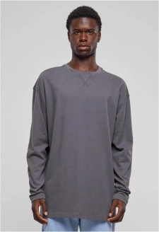 Oversized Open Edge Longsleeve darkshadow