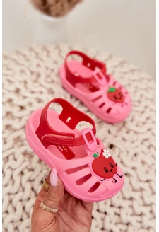 Sandałki Dziecięce Na Rzep Owoce 83615 Ipanema Summer XIV Różowo-Czerwone