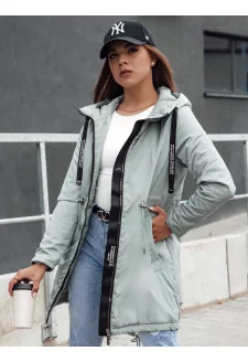 Kurtka przejściowa damska parka z kapturem VERCHA zielona Dstreet TY4404