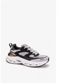 Buty Sportowe Męskie Na Platformie Big Star RR174023 Hi-Poly System Szare