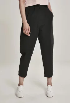 Ladies High Waist Cropped Pants black
