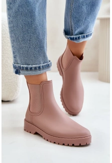 Kalosze Damskie Z Elastycznymi Wstawkami Brudny Róż Ciariel