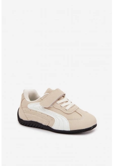 Buty Sportowe Dziecięce Z Rzepem Beżowe Perrin
