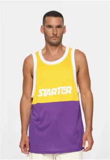 Starter Split Mesh Tank Top californiayellow/realviolet