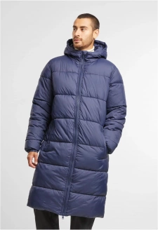 Mens Long Puffer Coat navy