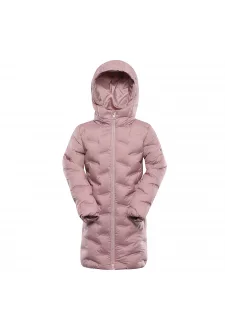 Dětský hi-therm kabát s impregnací ALPINE PRO AWEDO pale mauve