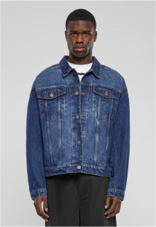 Heavy Ounce Boxy Denim Jacket new mid blue washed