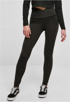 Ladies Recycled V Waist Leggings black