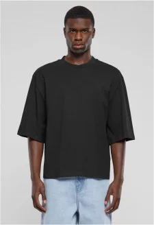 Organic Oversized Cropped Tee black