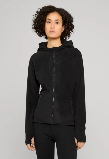 Ladies Polar Fleece Zip Hoody black