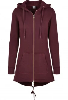 Ladies Sweat Parka redwine