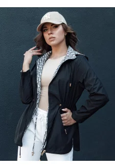 Kurtka przejściowa parka damska z kapturem BEGET czarna Dstreet TY4406