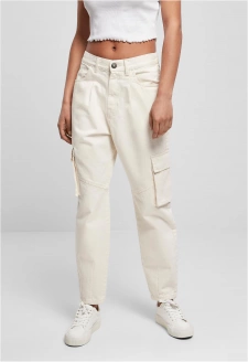 Ladies Ballon Fit Cargo Twill Pants whitesand