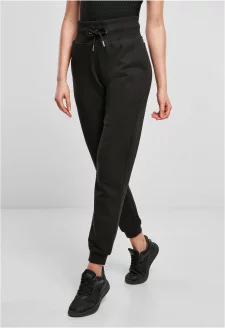 Ladies Organic High Waist Sweat Pants black