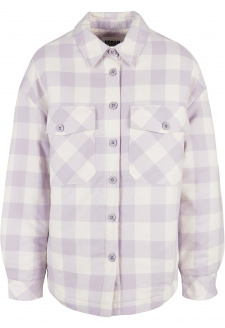 Ladies Flanell Padded Overshirt whitesand/softlilac