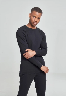 Fitted Stretch L/S Tee black