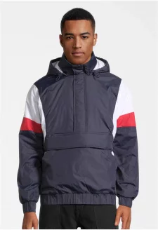 3-Tone Pull Over Jacket navy/white/fire red