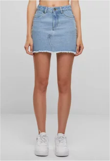 Ladies Heavy Mini Denim Skirt new light blue washed