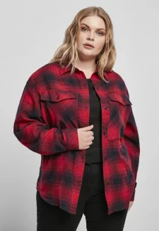 Ladies Check Overshirt darkblue/red