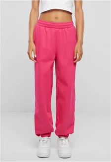 Ladies Organic High Waist Ballon Sweat Pants hibiskuspink