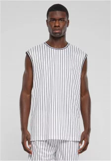 Striped Mesh Tanktop white/black
