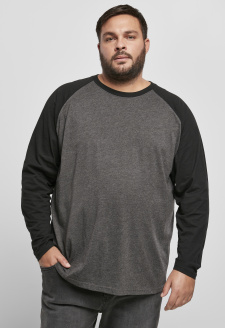 Raglan Contrast LS charcoal/black