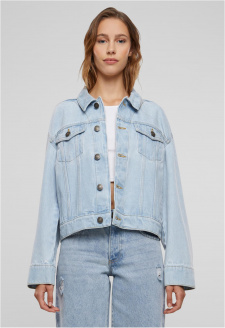 Ladies 80‘s Oversized Denim Jacket new light blue washed