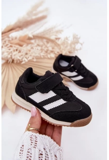 Dziecięce Sneakersy Buty Sportowe Na Rzep Czarne Viona