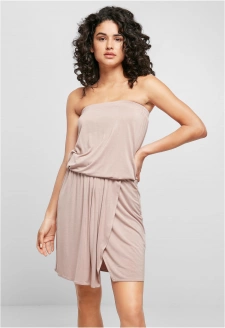 Ladies Viscose Short Bandeau Dress duskrose