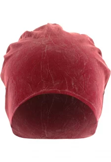 Stonewashed Jersey Beanie maroon