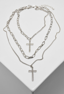 Layering Cross Necklace silver