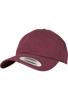 Peached Cotton Twill Dad Cap maroon