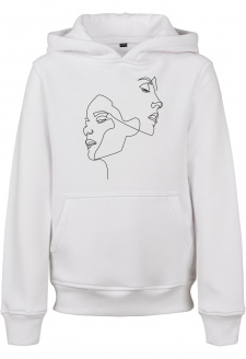 Kids One Line Fit Hoody white