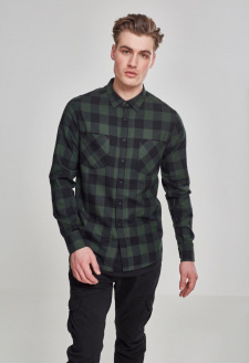 Checked Flanell Shirt blk/forest